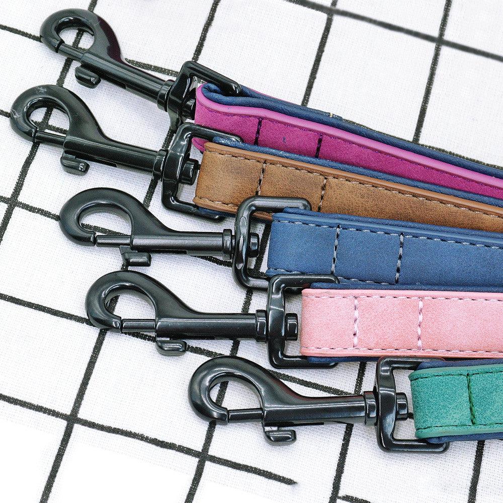 Premium Leather Dog Leash - Stylish And Durable Pet Traction Belt-3