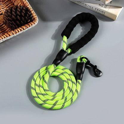 Nightglow Reflective Round Rope Dog Leash-3
