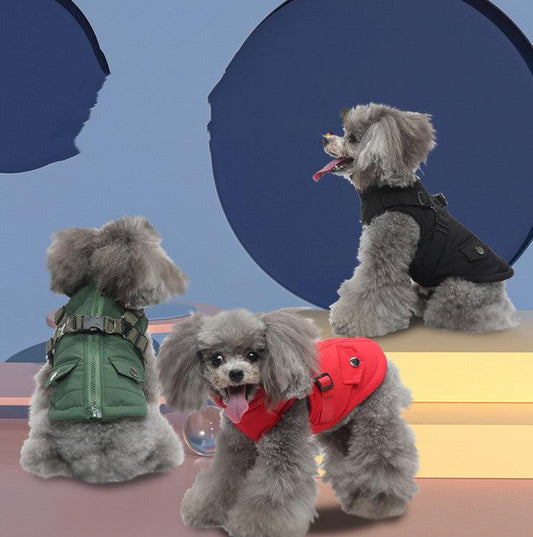 Winter Warmth Zipper Dog Jacket - Stylish And Cozy Pet Apparel-0