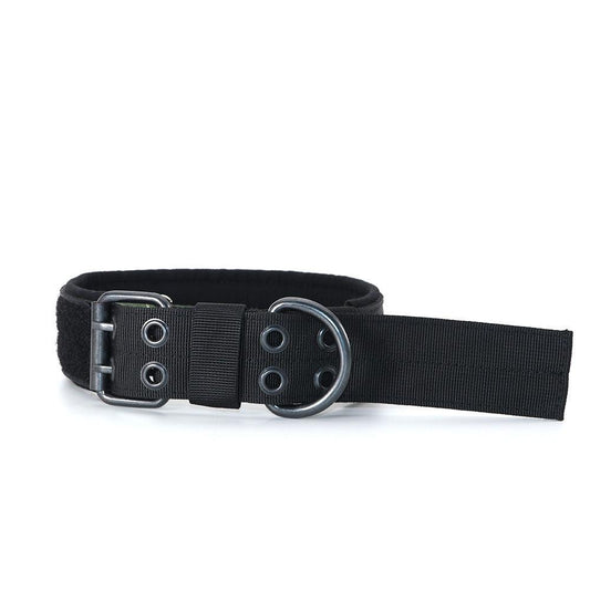 Stylish Striped Canvas Dog Collar For Medium And Large Dogs-0