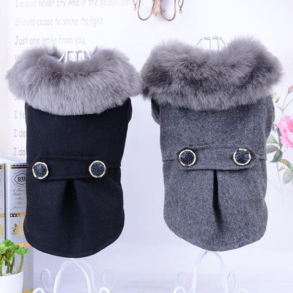 Bipedal Woolen Dog Coat - Cozy And Stylish Winter Wear For Your Pup-0