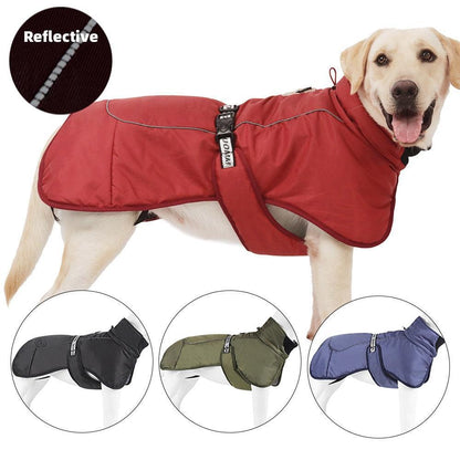 Cozy Canine Cloak: Stylish And Warm Pet Winter Wear With Reflective Safety-0