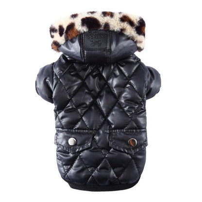 Cozy Canine Couture: Stylish Autumn And Winter Fur Collar Dog Coat-2