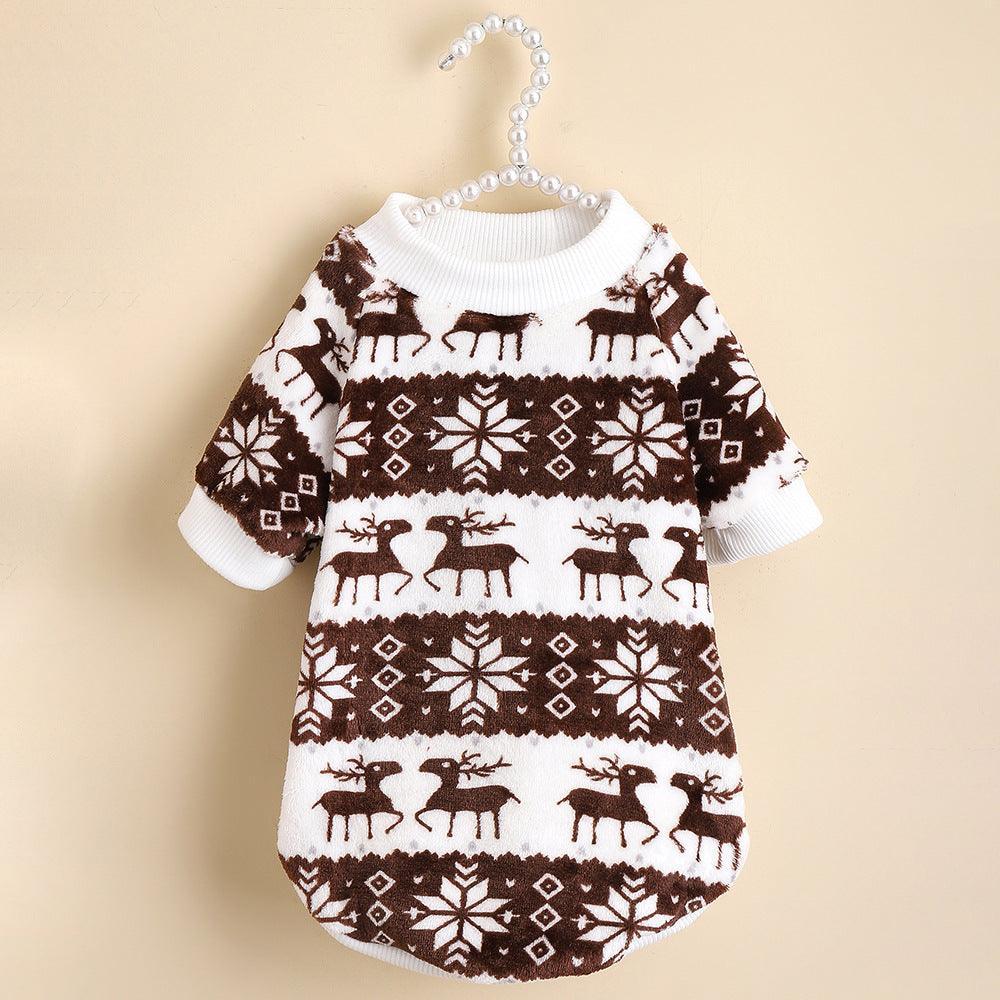 Cozy Festive Pet Sweater: Plush And Stylish Christmas T-Shirt-2