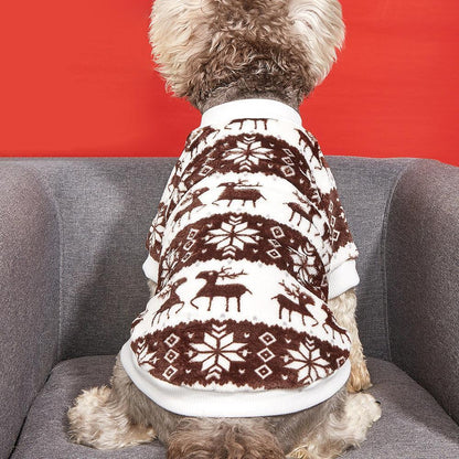 Cozy Festive Pet Sweater: Plush And Stylish Christmas T-Shirt-4