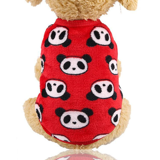 Cozy Flannel Teacup Small Milk Dog Cat Vest - Stylish And Warm Pet Apparel-0