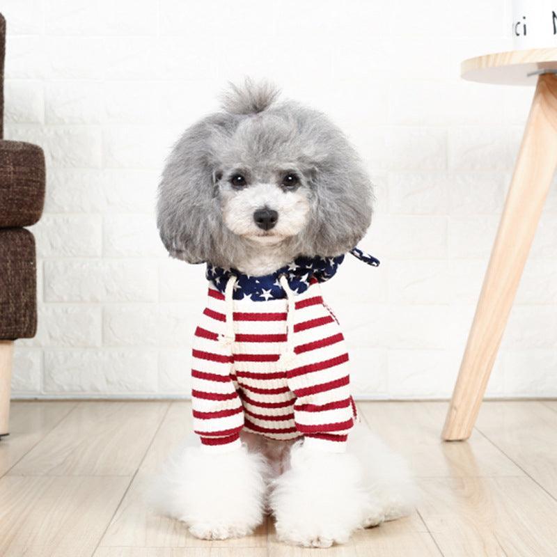 Cozy Knit Two-Legged Cat Costume For Small Dogs-4