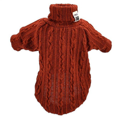 Cozy Knitted Turtleneck Sweater For Pets - Winter Warmth For Dogs And Cats-2