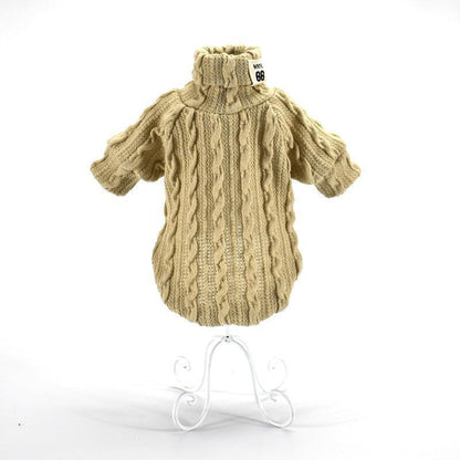 Cozy Knitted Turtleneck Sweater For Pets - Winter Warmth For Dogs And Cats-3