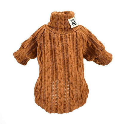 Cozy Knitted Turtleneck Sweater For Pets - Winter Warmth For Dogs And Cats-7