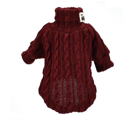 Cozy Knitted Turtleneck Sweater For Pets - Winter Warmth For Dogs And Cats-5