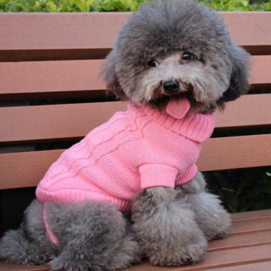 Cozy Knitted Wool Dog Sweater-0