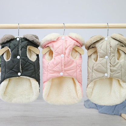Cozy Quilted Pomeranian Pet Jacket-2