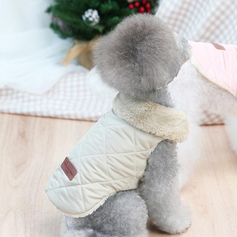 Cozy Quilted Pomeranian Pet Jacket-1