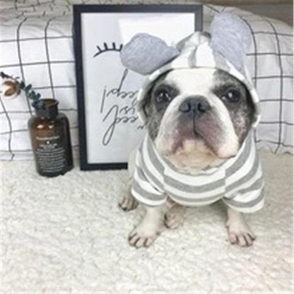 Cozy Striped Cotton Pet Sweater-5
