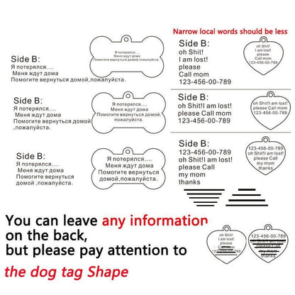 Custom Engraved Stainless Steel Pet Id Tag-3