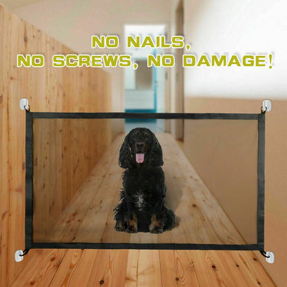 Portable Mesh Pet Safety Gate - Secure Your Pets Anywhere!-2