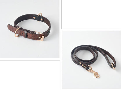 Ultimate Pet Walking Set: Stylish Pu Leash And Collar Combo-11