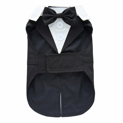 Elegant Canine Attire: Formal Dog Tuxedo Dress-7