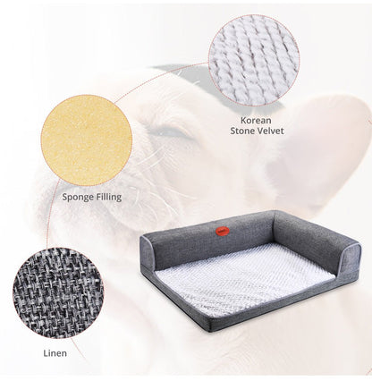 Dog Bed Soft Waterproof Cushion Sofa Cat House Warm Bed Puppy L Type Puppy Sleeping Hondenmand Mat Dog Supplies-3