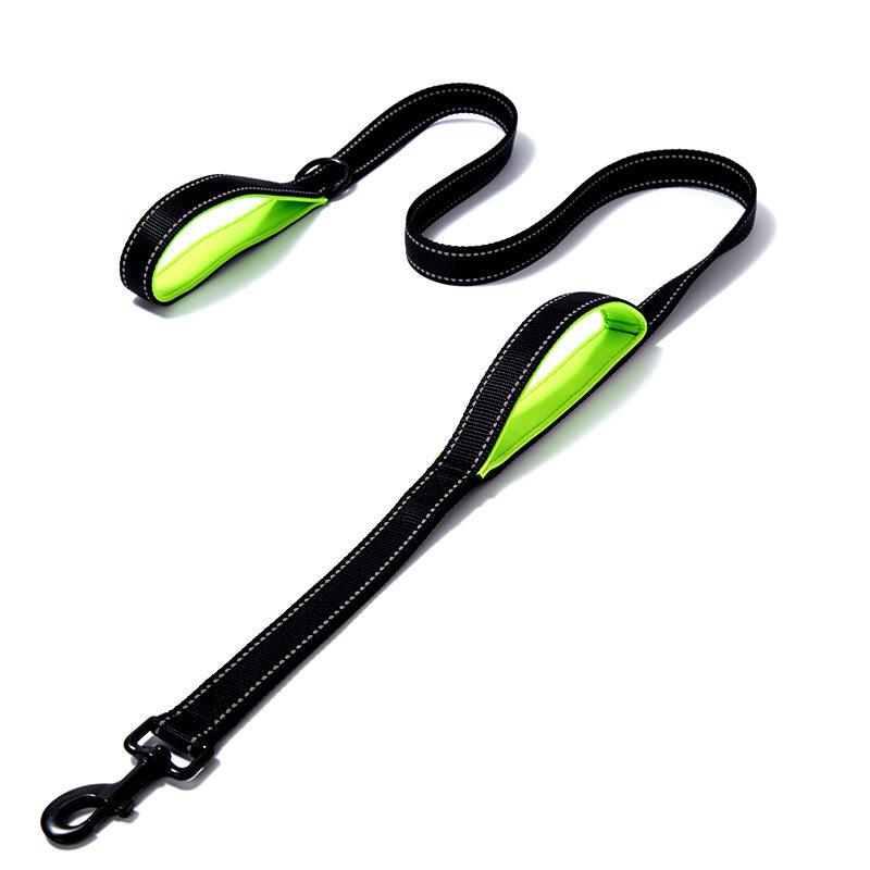 Reflective Nylon Double Thickened Dog Leash - Enhanced Visibility And Durability-7