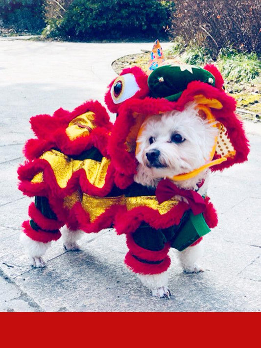 Funny Lion And Horse Pet Costume - Perfect For A Hilarious Cat And Dog Dance Party!-0