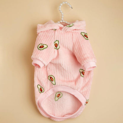 Fashionable Pet Avocado Print Hoodie For Cats And Dogs-2