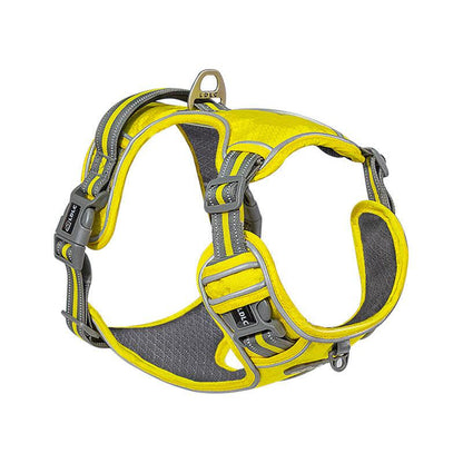 Explosive Red Adventure Dog Harness - Ultimate Safety And Comfort For Large Dogs-0
