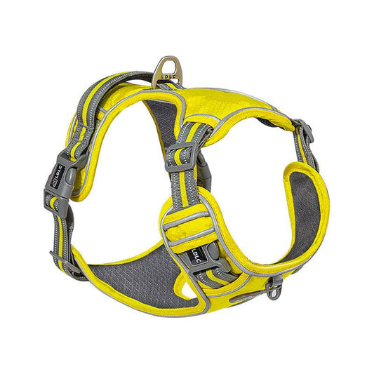 Explosive Red Adventure Dog Harness - Ultimate Safety And Comfort For Large Dogs-0