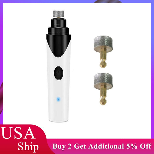 Electric Pet Dog Nail Grinder Low Noise Rechargeable Nail Clipper for Dogs Quiet Painless Cat Paws Nail Grooming Trimmer Tools-0