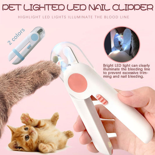 Pet Nail Clipper Dog Cat Cutter Beauty Scissors LED Lighting Puppy Kitten Grooming Claw Nails Cutting Machine Professional Newes-0
