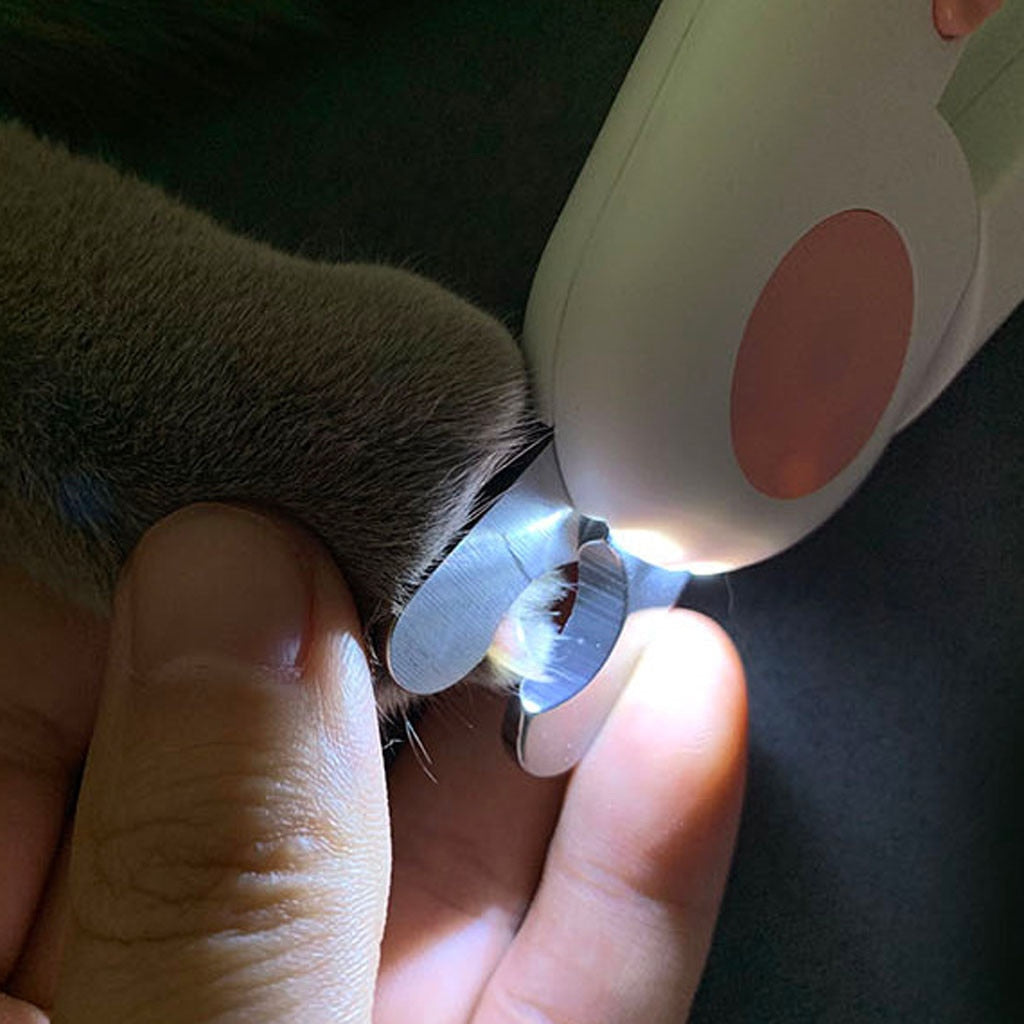 Pet Nail Clipper Dog Cat Cutter Beauty Scissors LED Lighting Puppy Kitten Grooming Claw Nails Cutting Machine Professional Newes-4