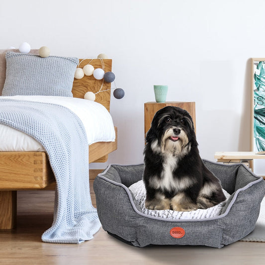 Soft Dog Bed Sleeping Gary Sofa Hondenmand Waterproof Cushion Mat For Pets Puppy Cat Cotton Pillow Pet Supplies-0